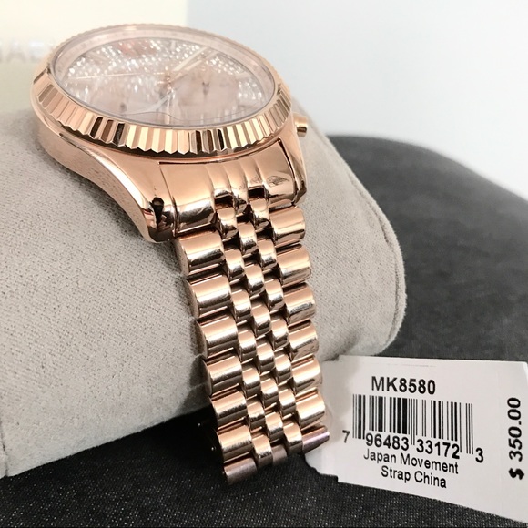 MK Lexington Crystal Pave Chronograph Watch - Picture 5 of 6